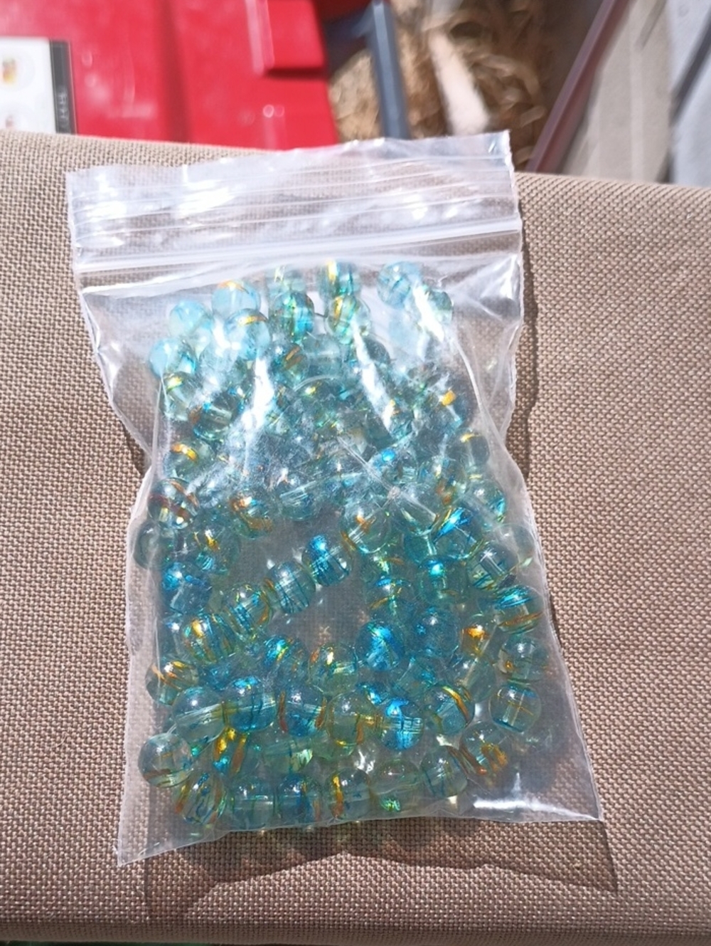 Unbranded Blue-Green Iridescent Decorative Beads